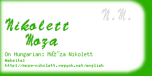 nikolett moza business card